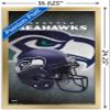 Trends International NFL Seattle Seahawks - Helmet 16 Wall Poster, 14.725" x 22.375", Gold Framed Version view 3
