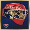 Trends International NHL Florida Panthers Mask 16 Wall Poster, 14.725" x 22.375", Gold Framed Version view 1