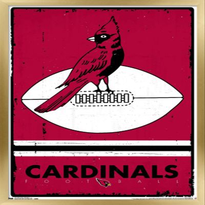 Trends International NFL Arizona Cardinals - Retro Logo 15 Wall Poster, 22.4L x 14.7W, Gold Framed Version