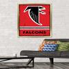 NFL Atlanta Falcons - Retro Logo 15 Wall Poster, 34L" x 22.4W", Gold Framed Version view 2