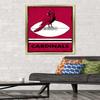 Trends International NFL Arizona Cardinals - Retro Logo 15 Wall Poster, 34L x 22.4W, Gold Framed Version view 2