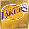 Trends International NBA Los Angeles Lakers - Logo 13 Wall Poster, 14.725" x 22.375", Gold Framed Version view 1
