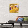 Trends International NBA Los Angeles Lakers - Logo 13 Wall Poster, 14.725" x 22.375", Gold Framed Version view 2