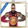 NBA Cleveland Cavaliers - Lebron James 17 Wall Poster, 34L" x 22.4W", Gold Framed Version view 3
