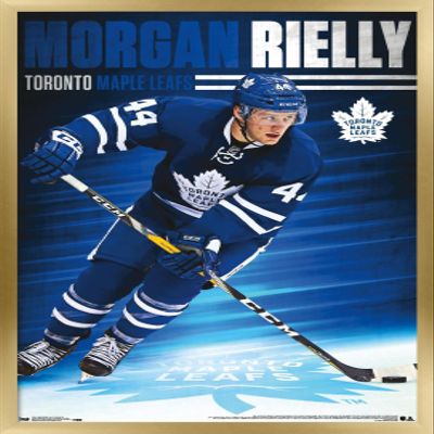 Trends International NHL Toronto Maple Leafs - Morgan Rielly 16 Wall Poster, 22.375" x 34", Gold Framed Version