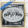 Trends International NBA San Antonio Spurs - Logo 17 Wall Poster, 22.4L x 14.7W, Gold Framed Version view 3