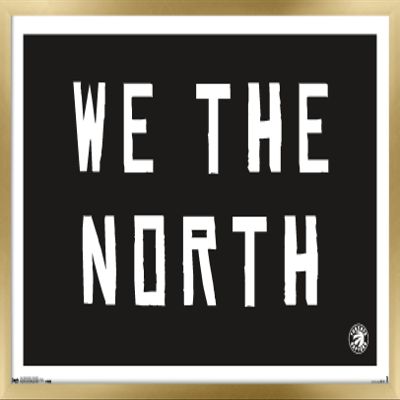 Trends International NBA Toronto Raptors - We The North 16 Wall Poster, 14.725" x 22.375", Gold Framed Version