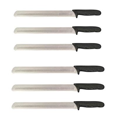 14 Slicer/Carving Knife Granton Edge Prime Rib, Roast Beef, Brisket, Turkey, Ham Knife Cozzini Cutlery Imports (6 Pk - 14" Slicer)