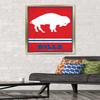 NFL Buffalo Bills - Retro Logo 15 Wall Poster, 34L" x 22.4W", Gold Framed Version view 2