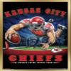 Trends International NFL Kansas City Chiefs - End Zone 17 Wall Poster, 22.375" x 34", Gold Framed Version view 1