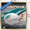 Trends International NFL Miami Dolphins - Helmet 18 Wall Poster, 22.375" x 34", Gold Framed Version view 3