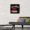 Trends International NBA Miami Heat - Logo 14 Wall Poster, 14.725" x 22.375", Gold Framed Version view 2