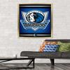 Trends International NBA Dallas Mavericks - Logo 14 Wall Poster, 22.375" x 34", Gold Framed Version view 2