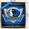 Trends International NBA Dallas Mavericks - Logo 14 Wall Poster, 22.375" x 34", Gold Framed Version view 3