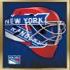 Trends International NHL New York Rangers - Mask 16 Wall Poster, 22.375" x 34", Gold Framed Version view 1