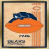 Trends International NFL Chicago Bears - Retro Logo 14 Wall Poster, 22.375" x 34", Gold Framed Version view 1