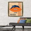 Trends International NFL Chicago Bears - Retro Logo 14 Wall Poster, 22.375" x 34", Gold Framed Version view 2