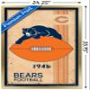 Trends International NFL Chicago Bears - Retro Logo 14 Wall Poster, 22.375" x 34", Gold Framed Version view 3