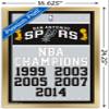 NBA San Antonio Spurs - Champions 17 Wall Poster, 22.4L" x 14.7W", Gold Framed Version view 3
