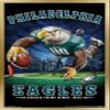 Trends International NFL Philadelphia Eagles - End Zone 17 Wall Poster, 14.725" x 22.375", Gold Framed Version view 1