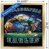 Trends International NFL Philadelphia Eagles - End Zone 17 Wall Poster, 14.725" x 22.375", Gold Framed Version view 3