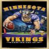 Trends International NFL Minnesota VIkings - End Zone 17 Wall Poster, 14.725" x 22.375", Gold Framed Version view 1