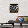 Trends International NFL Minnesota VIkings - End Zone 17 Wall Poster, 14.725" x 22.375", Gold Framed Version view 2