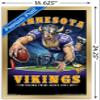 Trends International NFL Minnesota VIkings - End Zone 17 Wall Poster, 14.725" x 22.375", Gold Framed Version view 3