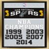 Trends International NBA San Antonio Spurs - Champions 17 Wall Poster, 34L x 22.4W, Gold Framed Version view 1