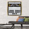 Trends International NBA San Antonio Spurs - Champions 17 Wall Poster, 34L x 22.4W, Gold Framed Version view 2