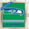 NFL Seattle Seahawks - Retro Logo 15 Wall Poster, 22.4L" x 14.7W", Gold Framed Version view 3
