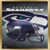 Trends International NFL Seattle Seahawks - Helmet 16 Wall Poster, 22.375" x 34", Gold Framed Version view 1