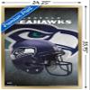 Trends International NFL Seattle Seahawks - Helmet 16 Wall Poster, 22.375" x 34", Gold Framed Version view 3