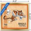 NFL Cincinnati Bengals - Retro Logo 14 Wall Poster, 22.4L" x 14.7W", Gold Framed Version view 3