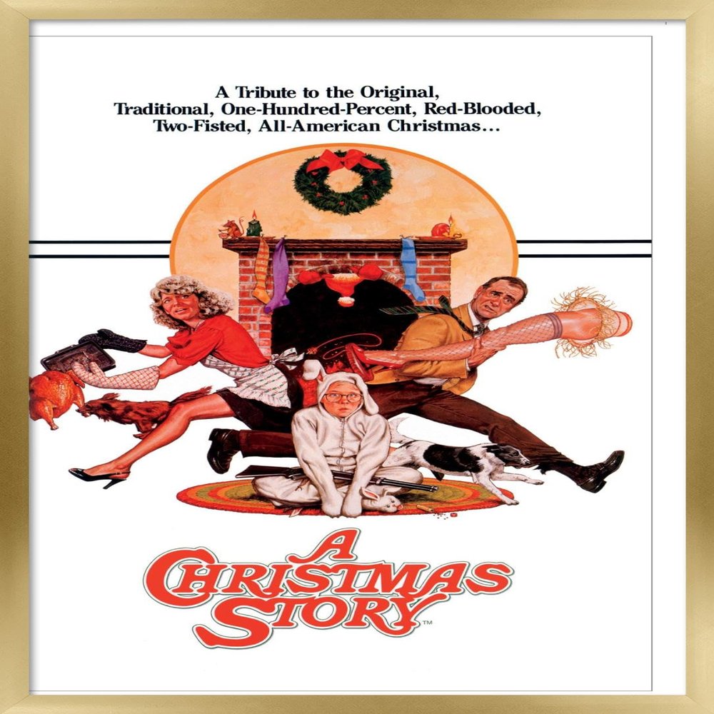 A Christmas Story - One Sheet Wall Poster, 22.4L x 14.7W, Gold Framed Version