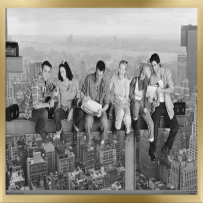 Trends International Friends - Posed Wall Poster, 14.725" x 22.375", Gold Framed Version