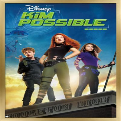 Trends International Disney Kim Possible - Key Art Wall Poster, 22.375" x 34", Gold Framed Version