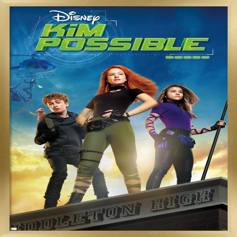 Trends International Disney Kim Possible - Key Art Wall Poster, 22.375" x 34", Gold Framed Version