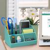Acrimet Desktop Organizer - Easy Organizer Caddy Holder for Office, Home and School use (Plastic) (Solid Green Color) view 3