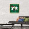 Trends International NBA Boston Celtics - Logo 14 Wall Poster, 22.4L x 14.7W, Gold Framed Version view 2