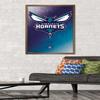 Trends International NBA Charlotte Hornets - Logo 14 Wall Poster, 22.375" x 34", Bronze Framed Version view 2