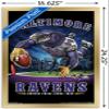 Trends International NFL Baltimore Ravens - End Zone 17 Wall Poster, 14.725" x 22.375", Gold Framed Version view 3