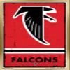NFL Atlanta Falcons - Retro Logo 15 Wall Poster, 22.4L" x 14.7W", Gold Framed Version view 1