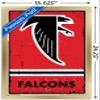 NFL Atlanta Falcons - Retro Logo 15 Wall Poster, 22.4L" x 14.7W", Gold Framed Version view 3