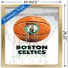 Trends International NBA Boston Celtics - Drip Ball 20 Wall Poster, 14.725" x 22.375", Gold Framed Version view 3