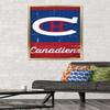 Trends International NHL Montreal Canadiens - Retro Logo 13 Wall Poster, 22.375" x 34", Gold Framed Version view 2