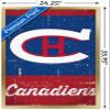 Trends International NHL Montreal Canadiens - Retro Logo 13 Wall Poster, 22.375" x 34", Gold Framed Version view 3
