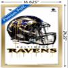 Trends International NFL Baltimore Ravens - Drip Helmet 20 Wall Poster, 14.725" x 22.375", Gold Framed Version view 3