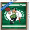 Trends International NBA Boston Celtics - Logo 14 Wall Poster, 22.4L x 14.7W, Bronze Framed Version view 3