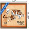 NFL Cincinnati Bengals - Retro Logo 14 Wall Poster, 22.4L" x 14.7W", Bronze Framed Version view 3